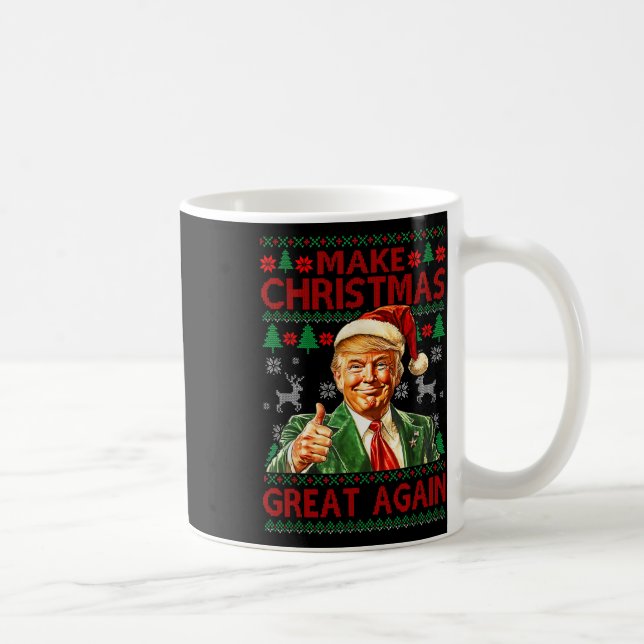 Weihnachten wieder großartig Funny Trump Weihnacht Kaffeetasse (Rechts)