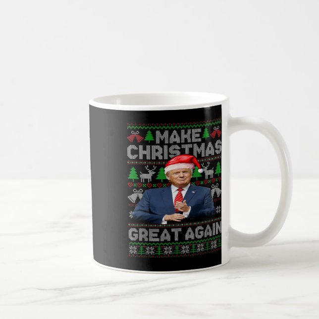 Weihnachten wieder großartig Funny Trump Weihnacht Kaffeetasse (Rechts)