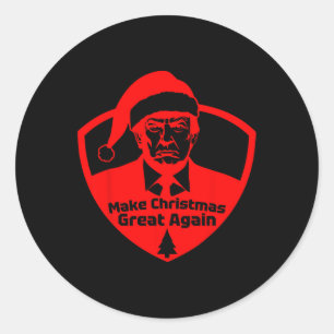 Weihnachten wieder großartig machen Funny Präsiden Runder Aufkleber