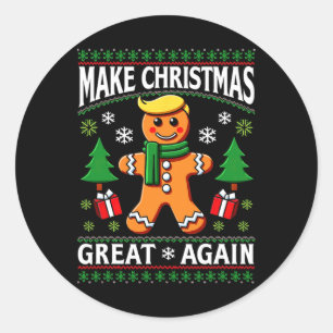 Weihnachten wieder großartig machen Trump Claus Ug Runder Aufkleber