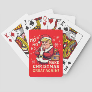 Weihnachten wieder großartig machen Trump Santa Spielkarten