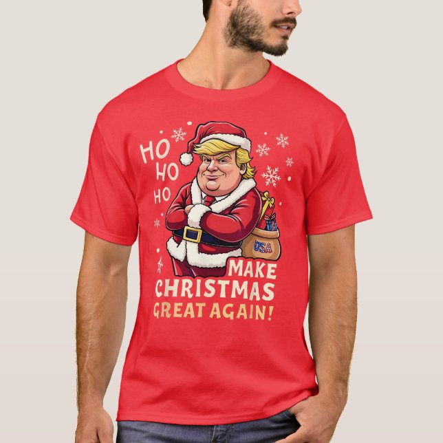 Weihnachten wieder großartig machen | Trump Santa  T-Shirt (Vorderseite)