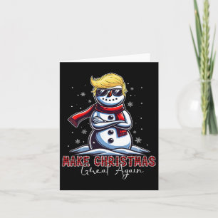 Weihnachten wieder großartig Schneemann Trump Urla Karte