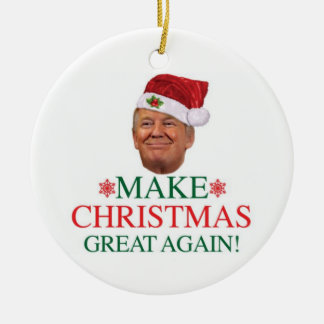 Weihnachten wieder großartig Trump-Ornament Keramik Ornament
