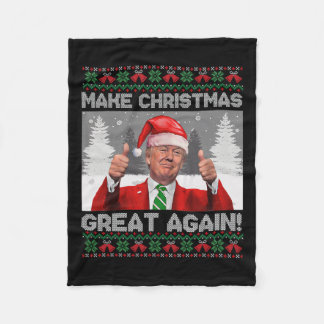 Weihnachten wieder großartig Trump Pajamas Ugl Fleecedecke