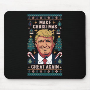 Weihnachten wieder großartig Trump Ugly Christmas Mousepad