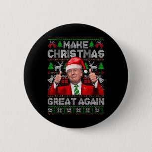 Weihnachten wieder großartig Trump Weihnachtsschne Button