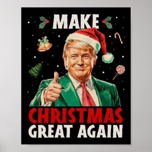 Weihnachten wieder großartig Trump Weihnachtsschne Poster