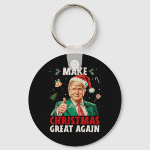 Weihnachten wieder großartig Trump Weihnachtsschne Schlüsselanhänger