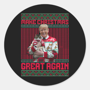 Weihnachten wieder großartig Weihnachten Funny Tru Runder Aufkleber