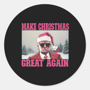 Weihnachten wieder großartig Weihnachten Funny Wei Runder Aufkleber