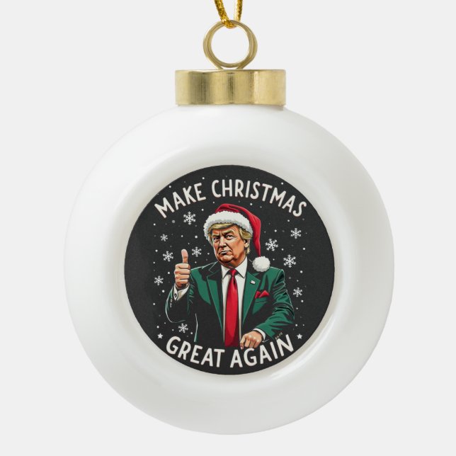 Weihnachten wieder großartig Weihnachten schwitzen Keramik Kugel-Ornament (Vorderseite)