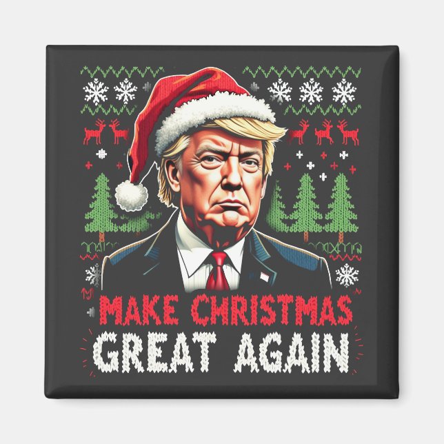 Weihnachten wieder großartig Weihnachten schwitzen Magnet (Vorne)