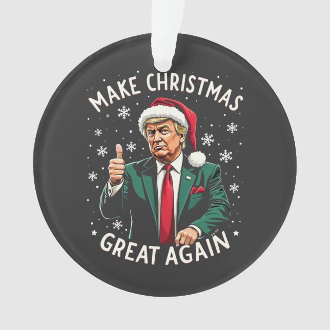 Weihnachten wieder großartig Weihnachten schwitzen Ornament (Vorderseite)