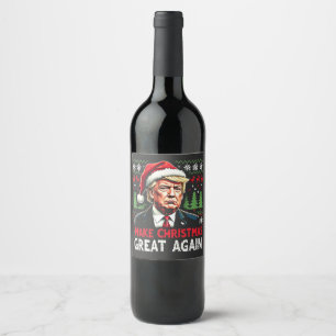 Weihnachten wieder großartig Weihnachten schwitzen Weinetikett