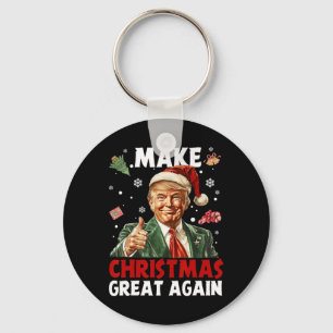 Weihnachten wieder großartig Weihnachten Trump Wei Schlüsselanhänger