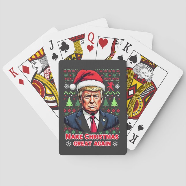 Weihnachten wieder großartig Weihnachten Ugly Xmas Spielkarten (Rückseite)