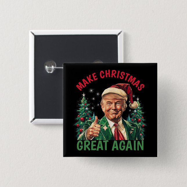 Weihnachten wieder großartig Weihnachten Weihnacht Button (Vorne & Hinten)
