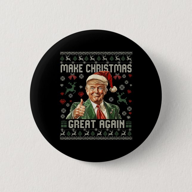 Weihnachten wieder großartig Weihnachten Weihnacht Button (Vorderseite)