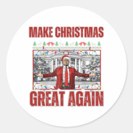Weihnachten wieder großartig Weihnachten Weihnacht Runder Aufkleber