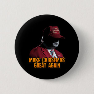 Weihnachten wieder großartig Xmas Funny Trump Paja Button