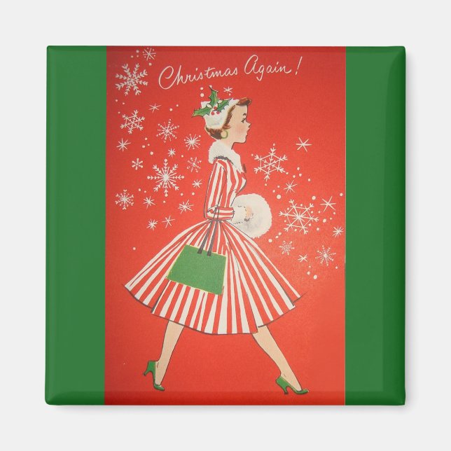 Weihnachten wieder! Kühlschrankmagnet (Vorne)