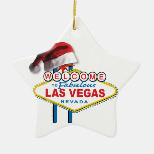 Weihnachten Willkommen im Zeichen von Las Vegas Keramik Ornament
