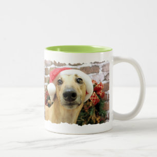 Weihnachten - Windhund - Pena Zweifarbige Tasse