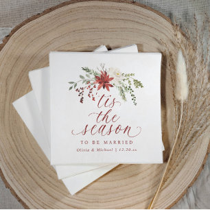 Weihnachten Winter Dezember Die Zeit ist da Hochze Serviette