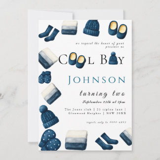 Weihnachten Winter gemütliche Junge zwei Einladung