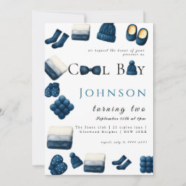 Weihnachten Winter gemütliche Junge zwei Einladung