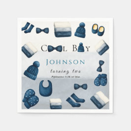 Weihnachten Winter gemütliche Junge zwei Serviette