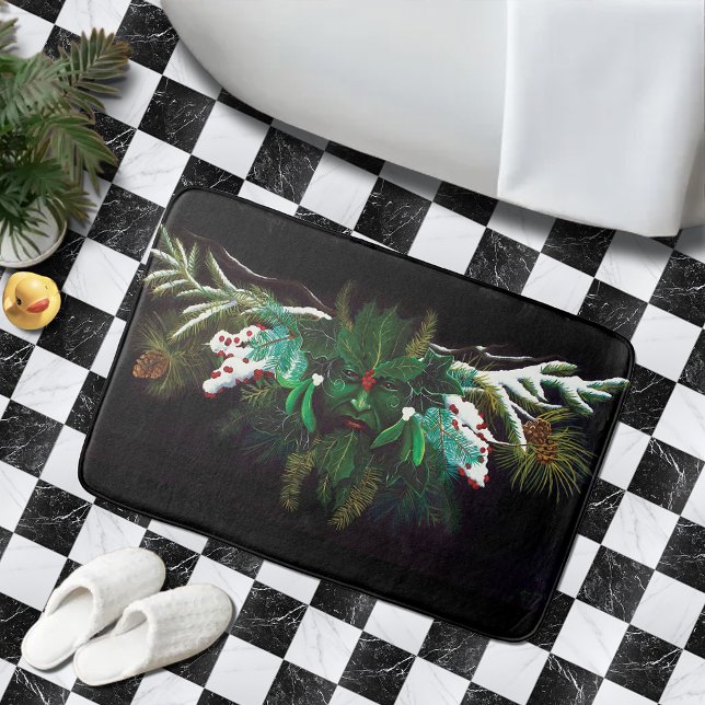 Weihnachten Winter Green Man Badematte (Von Creator hochgeladen)