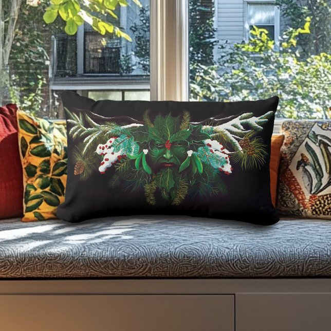 Weihnachten Winter Green Man Lendenkissen (Von Creator hochgeladen)