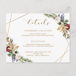 Weihnachten Winter Hochzeit Elegante Moderne Detai Begleitkarte