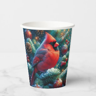 Weihnachten/Winter Kardinal Pappbecher