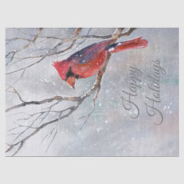 Weihnachten Winter Kardinal Vogelwelt Seidenpapier