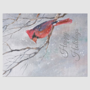 Weihnachten Winter Kardinal Vogelwelt Seidenpapier