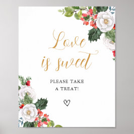Weihnachten Winter Liebe ist süße Leckerei Gefalle Poster
