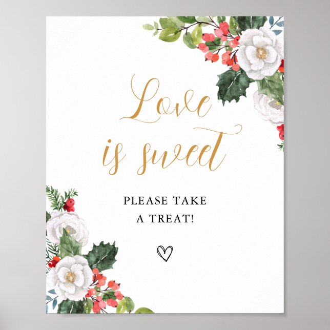 Weihnachten Winter Liebe ist süße Leckerei Gefalle Poster (Vorne)