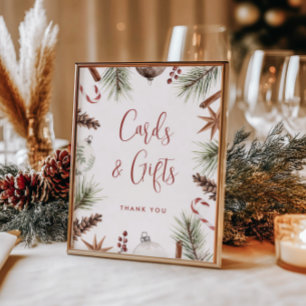 Weihnachten Winter Rustikales Brautparty Karten Ge Poster