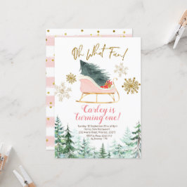 Weihnachten Winter Schlitten Oh, was Spaß am erste Einladung