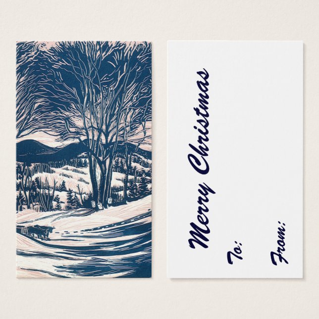 Weihnachten, Winter Schnee Berglandschaft (Vorne & Hinten)