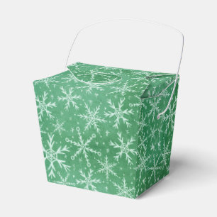 Weihnachten Winter Schnee Schneeflocken Fallen Grü Geschenkschachtel