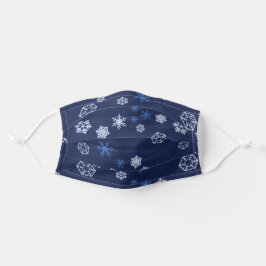 Weihnachten Winter Schneeflocken Blue Cloud Face M Mund-Nasen-Maske Aus Stoff
