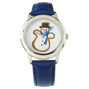 Weihnachten Winter Schneemann Zucker Cookie Beobac Armbanduhr