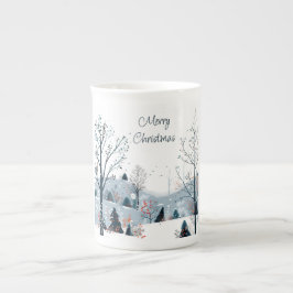 Weihnachten Winter Schneewelt Frohe Weihnachten Prozellantasse