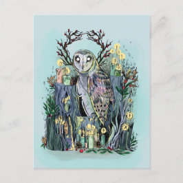 Weihnachten Winter Solstice Scheune mit Runen Postkarte