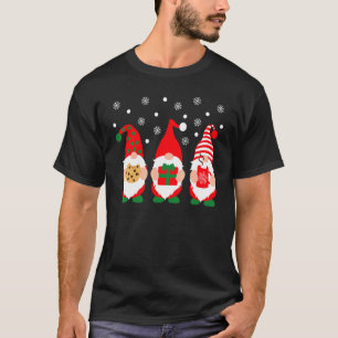 Weihnachten Winter Süße Drei Garten Gnome Xmas Sch T-Shirt
