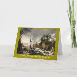 Weihnachten Winterlandschaft mit Vögeln Neujahr Gr